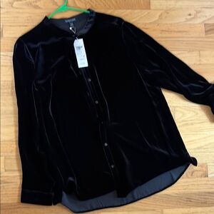 Eileen Fisher Black Velvet Shirt